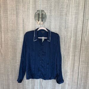 J. Crew Crystal-Embellished Shirt In Crinkle‎ Satin